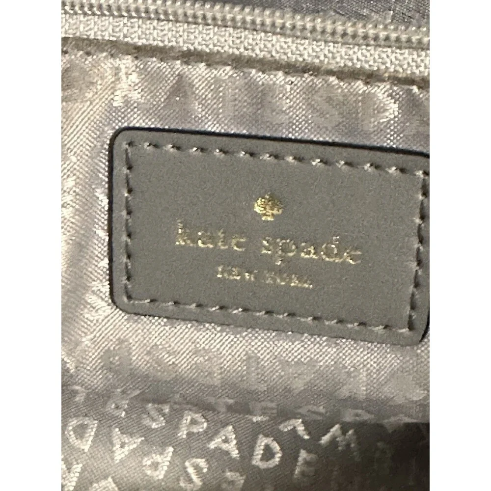 Kate Spade Bixby Place Hare grey Patent Leather Crossbody Handbag Purse Satchel